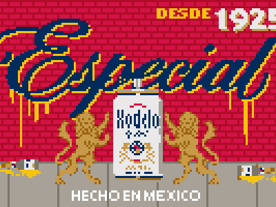 8-Bit Modelo Especial 8bit beer pixel art video game