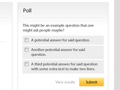 Poll grey portal ui ux web web design website yellow