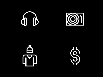 Music, Cash & Cloths icons $ cash clothes headphones icons money music sam soulek soulseven turntable