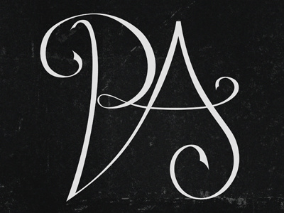 Logo design lettering PA branding calligraphy lettering logo personal type
