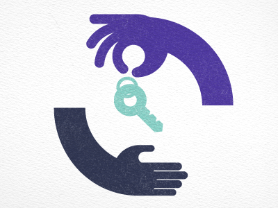 Drop off icon illustration keys longfingers