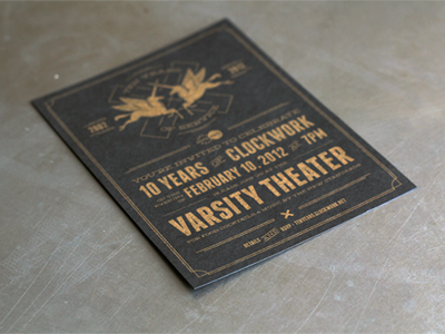 #CW10 Invite invite print retro