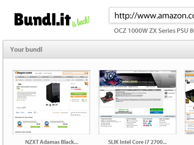 Bundl.it upload page bundlit grey layout simple