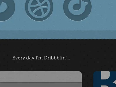 Every day I'm Dribbblin' icons portfolio texture
