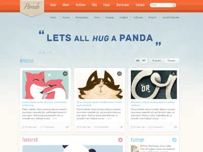 Panda - Magazine Blog blog magazine panda web website wordpress