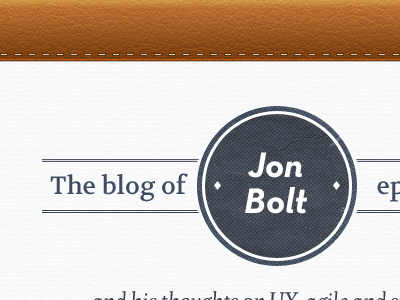 Sweet Leathery Goodness blog bolt epicbagel jon leather logo top