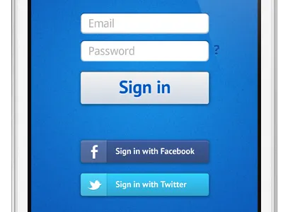 Login page facebook login signin twitter ui