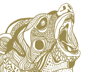 Karjuva Karhu bear drawing illustration jannekalevi print