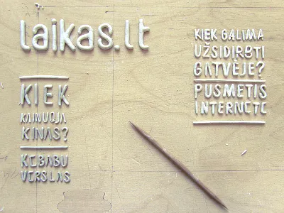 laikas.lt magazine cover clay cover design font handmade illustration letters magazine sculpture texture type typography