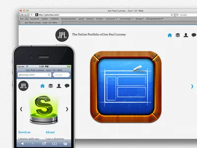 live icon iphone jplunney live pattern portfolio safari ui web