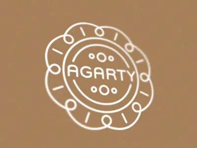 Agarty(for sale) circle flower logo mark ornament