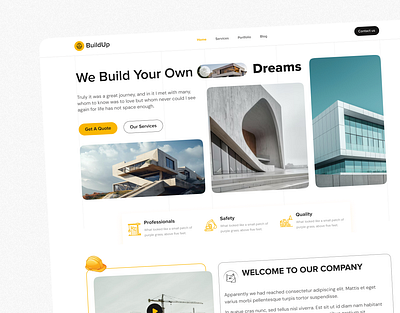 BuildUp- Construction Landing Page landing page ui web design