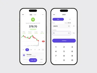 Stock Trading App design finance fintech interface invest app investment mobile stocks stocks app trading trading app ui ux