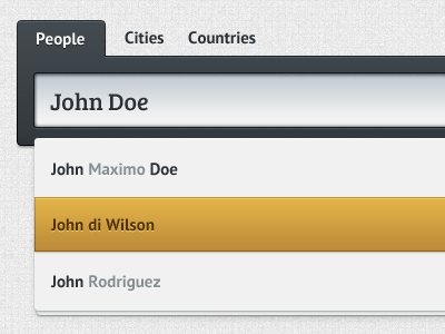 Advanced Search (UI Set) advanced cities countries doe form input john people search select set ui yellow