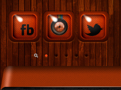 jkywood theme dock facebook icon instagram iphone jackypow pagination social twitter wood