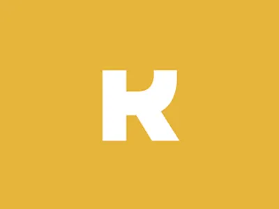 RK Logo branding icon identity logo vector yellow