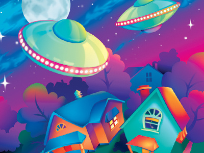 childrens book illustration alien childrens books colorful fantasy illustration photoshop publishing space vector