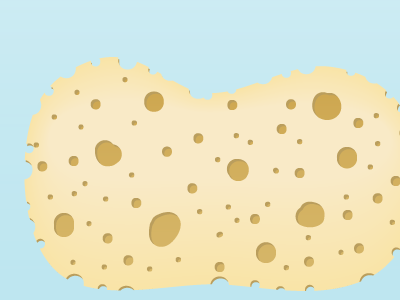 Sponge digital illustration vector