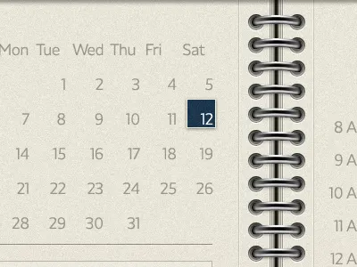 Detail calendar