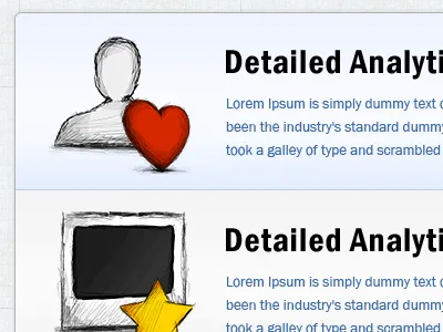 Details details.. boxes designs features icons lists web