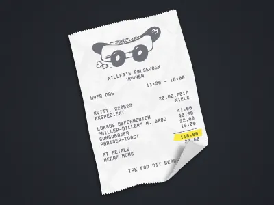 Receipt bill icon receipt
