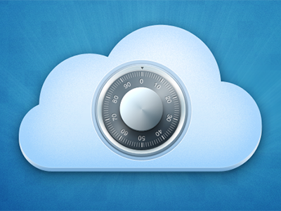 Secured cloud blue cloud combination lock lock texture