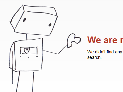 We are really sorry robot