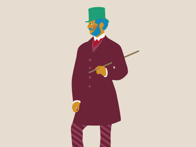 Colourful Victorian Gent gent illustration man vector victorian