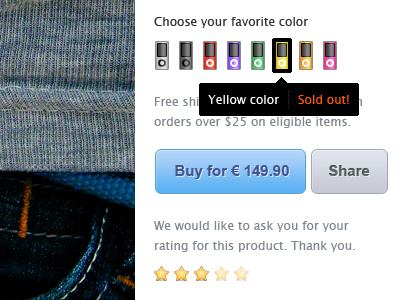 Website Frontend colors ipod