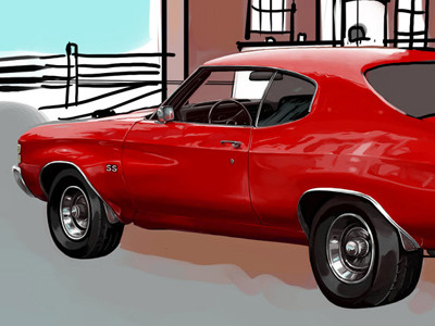 Car WIP car illustration painting