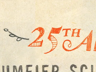 25th Annual design hand drawn illustration print type typography