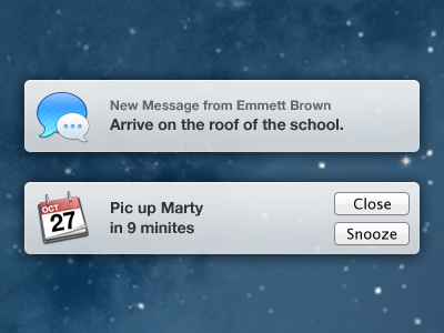 Mountain Lion Notification Center Growl Alert concept growl messages