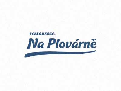 Na Plovárně aqua blue food identity logo restaurant water white