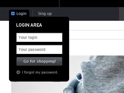 Pop-up Login black iphonegenius login pop up