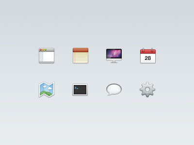 32px icons 32px clean gloss shadow texture