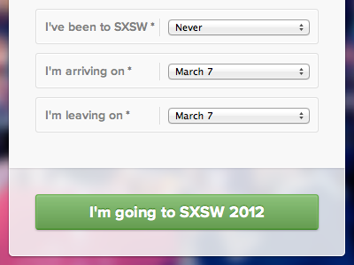 I'm going to SXSW 2012 blur button css form indiana sxsw texture transparency