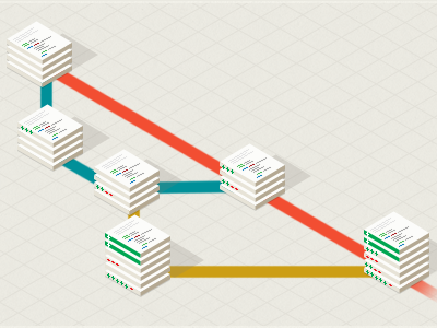 Git Branching Illustration illustration isometric