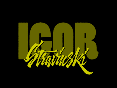 Igor Stravinski calligraphy logotype