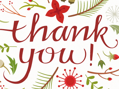 Thank you cards calligraphy illustration illustrator typography vector wedding
