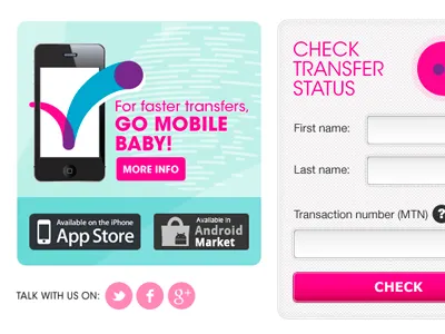 Mobile transfer system banner banner