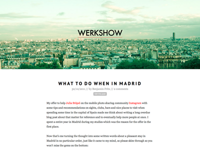 Werkshow VII blog iteration new coat paint werkshow