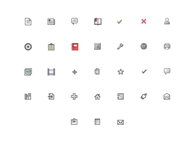 Platform Icons 15px account icons micro pixels textbook