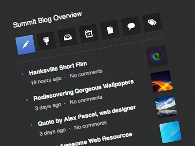 Summit Widget blue clean icons list neat tabs theme themeforest widget wordpress