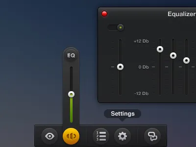 Contacts Widget 6 chat design eq equalizer settings sound ui ux volume
