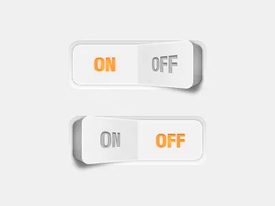 White ON / OFF Switch - ZWANG's GUI set onoff switch