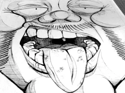 Spankenstein Cover cartoon comic illustration ink line