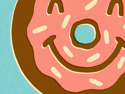 Doughnut Happy graphic design illustration