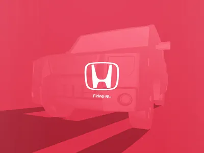 Honda Element bold car dashboard display interactive simple vibrant