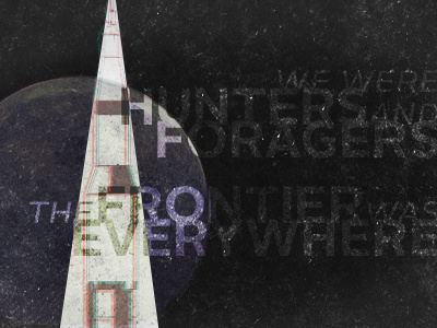 The Frontier apollo black space texture typography
