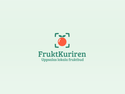 Frukt Kuri eco fruit leaf logo orange tie tieatie